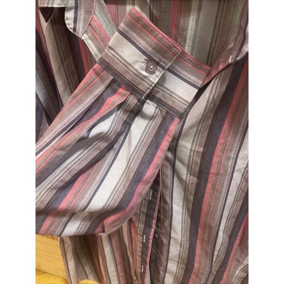 White Stag Women's Shirt Size 18W/20W 2X Multicolor Striped Long Sleeve Button - Picture 4 of 4